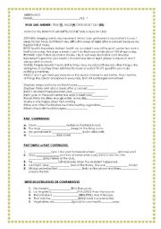 English Worksheet: Test_ past Continuous and simple