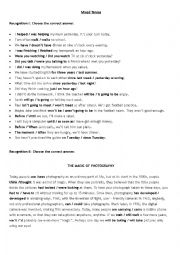 English Worksheet: Mixed Tenses