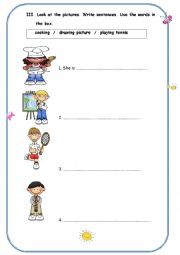 A simple and nice worksheet for young learners