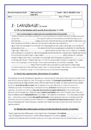 English Worksheet: mid term test