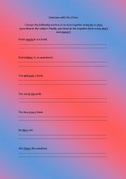 English Worksheet: Exercises with Do / Does  