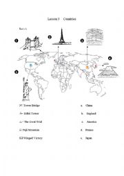 English Worksheet: Countries