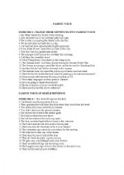 English Worksheet: PASSIVE VOICE