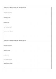 English Worksheet: Warm up