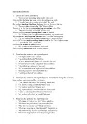 English Worksheet: reported speech 