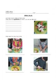 English Worksheet: greek salad recipe