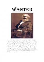 English Worksheet: Wanted Poster