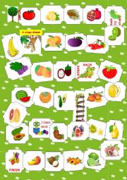 English Worksheet: Fruit boardgame