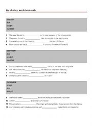 English Worksheet: Vocabulary worksheet