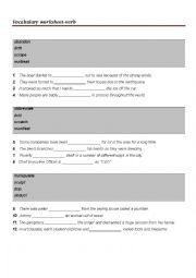 Vocabulary worksheet