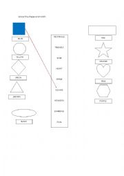 English Worksheet: SHAPES AND COLOURS PRACTICE