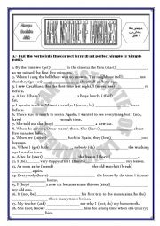 grammar worksheets: all past tenses review