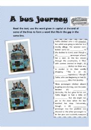 English Worksheet: A bus journey