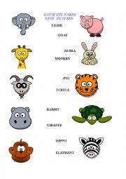 Animals worksheet - kids