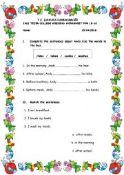 A simple and nice worksheet about food