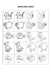 MEMORY GAME - ANIMALS