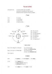 English Worksheet: Telling the time