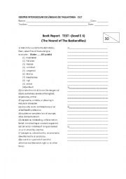 English Worksheet: Test on 