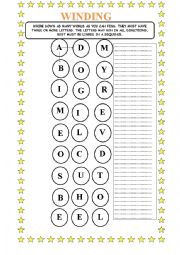 English Worksheet: WINDING