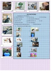 English Worksheet: Housework with cats