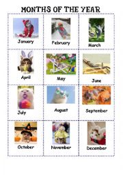 English Worksheet: Months - poster