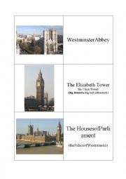 English Worksheet: London, UK sights 2 (of 2)
