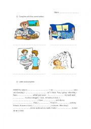 English Worksheet: Daily Routine 