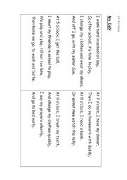 English Worksheet: My Day