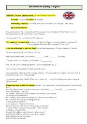 English Worksheet: Survival kit for your stay in Great Britain