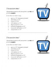 Discussion (too much on TV)