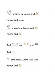 English Worksheet: Head, shoulders, knees and toes