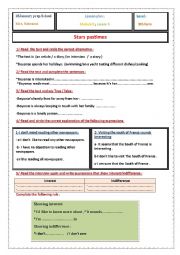 English Worksheet: stars pastime 9th f