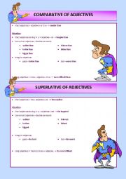 English Worksheet: Adjectives degree