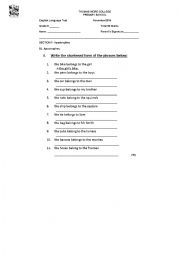 English Worksheet: Language quiz