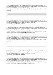 English Worksheet: Alibi - Past Continuous speaking