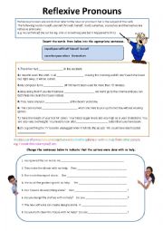 English Worksheet: Reflexive Pronouns Worksheet