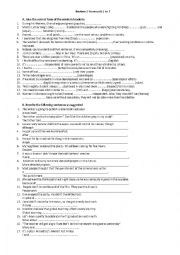 English Worksheet: review forn Bac students from unit 1 to 7