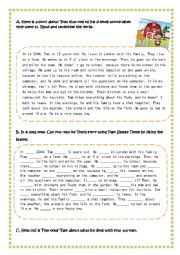 English Worksheet: Toms Story