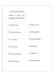 English Worksheet: first conditional