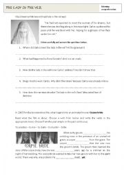 English Worksheet: LC: Lady in the veil (urban legend)