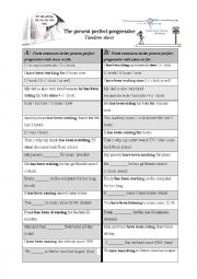 English Worksheet: Tandem sheet present perfect continuous