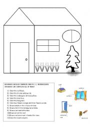 Simple house color-coding--shapes, colors & vocabulary