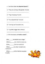 English Worksheet: Reported Speech