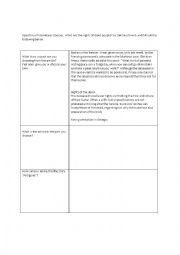 English Worksheet: Comparing Real life to Antigone