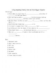 English Worksheet: A Big Inspiring Family - Video Listening Worksheet