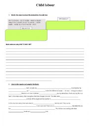 English Worksheet: Child labour BBC report