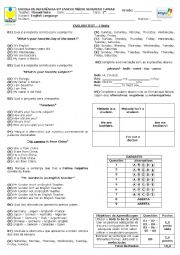 English Worksheet: A Sample of a test