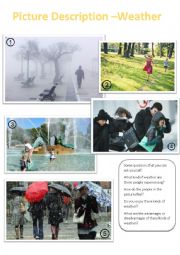 English Worksheet: Picture Description - Weather