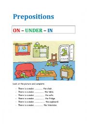 English Worksheet: prepositions