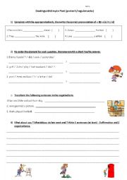 English Worksheet: Past Simple : regular verbs